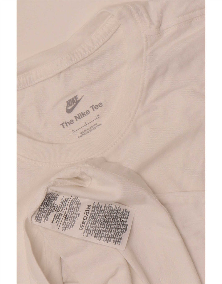 Nike Herren T-Shirt Top Small aus weißer Baumwolle
