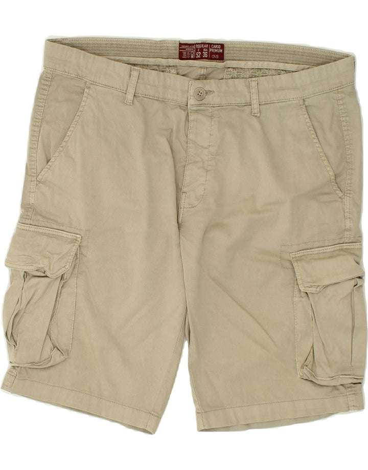 OVS Mens Regular Fit Cargo Shorts IT 52 XL W36  Beige Vintage OVS and Second-Hand OVS from Messina Hembry 