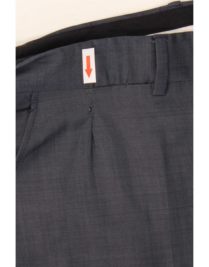 Gerade Anzughose für Herren von Zara, W44, L31, marineblaue Wolle