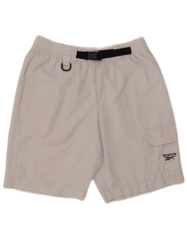 Reebok Herren Cargo Sport Shorts Large Weiß Polyester