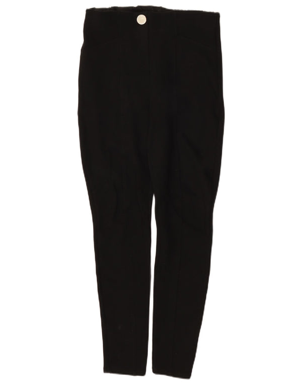 Zara Damen High Waist Skinny Freizeithose Small W26 L25 Schwarz