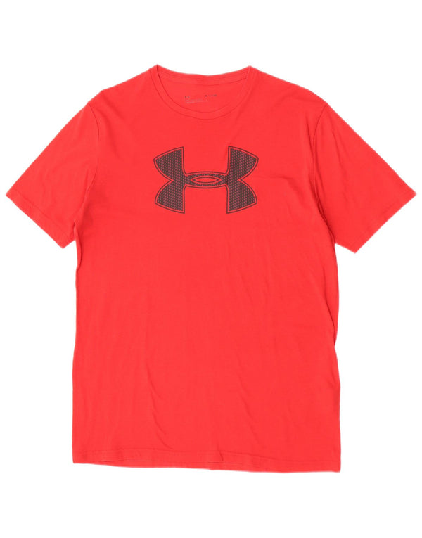 Under Armour Herren-Grafik-T-Shirt-Oberteil aus mittelroter Baumwolle