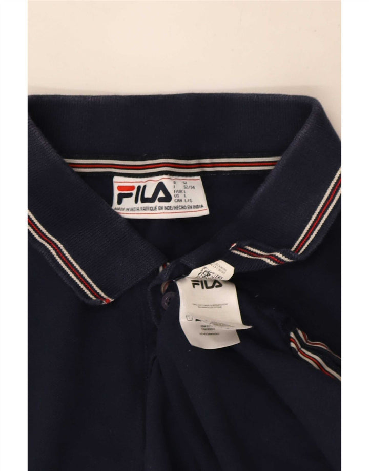 Fila Herren-Poloshirt, groß, marineblau gestreift