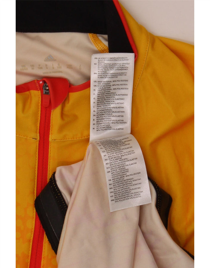 ADIDAS Herren-Trainingsanzug mit grafischem Pullover, UK 40/42, Mittelgelb, Batikfärbung