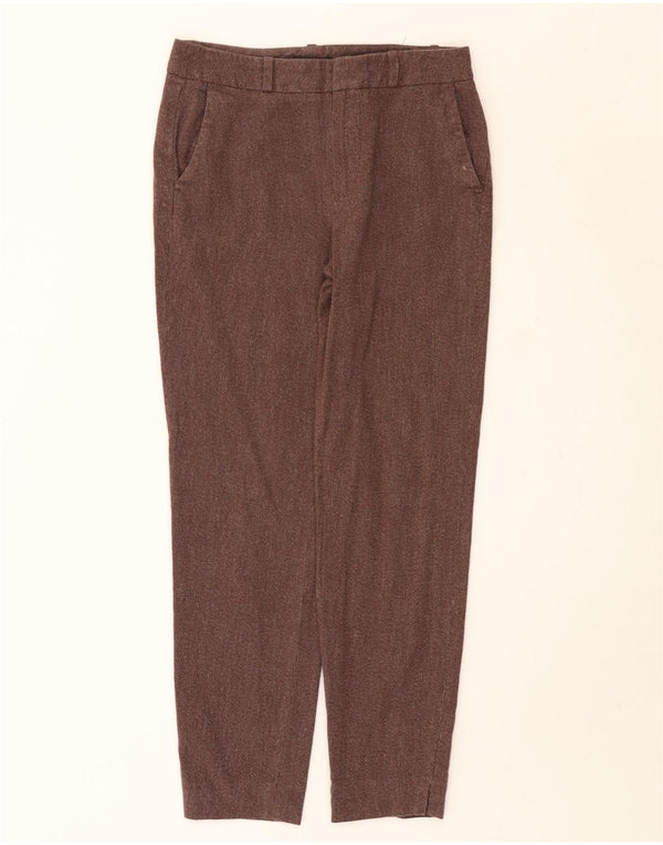 Massimo Dutti Damen Slim Chinohose EU 36 XS W26 L27 Braune Baumwolle
