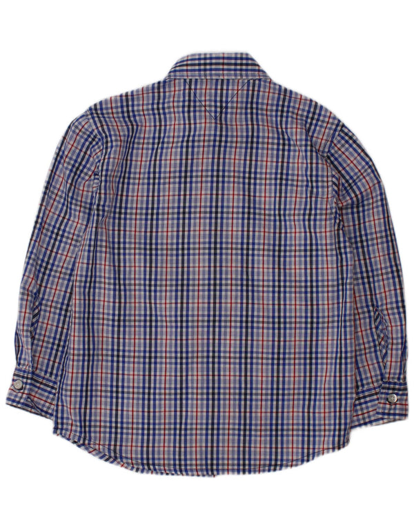 TOMMY HILFIGER Boys Shirt 3-4 Years Blue Check Cotton