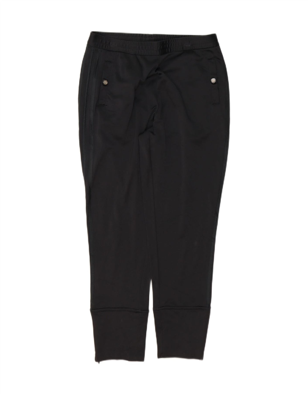ADIDAS Womens Tracksuit Trousers Joggers UK 10 Small Black Polyester