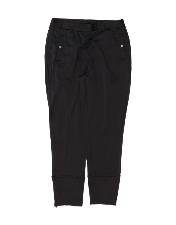 ADIDAS Womens Tracksuit Trousers Joggers UK 10 Small Black Polyester