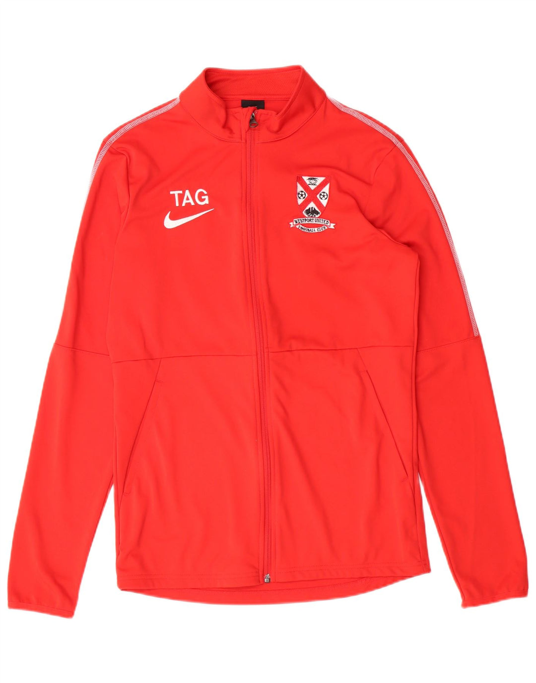 Nike Herren-Trainingsanzugoberteil mit Grafik, Größe S, Rot, Polyester, Sport