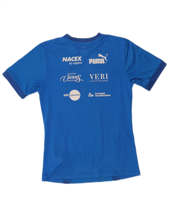 Puma Herren Grafik T-Shirt Top Mittelblaues Polyester