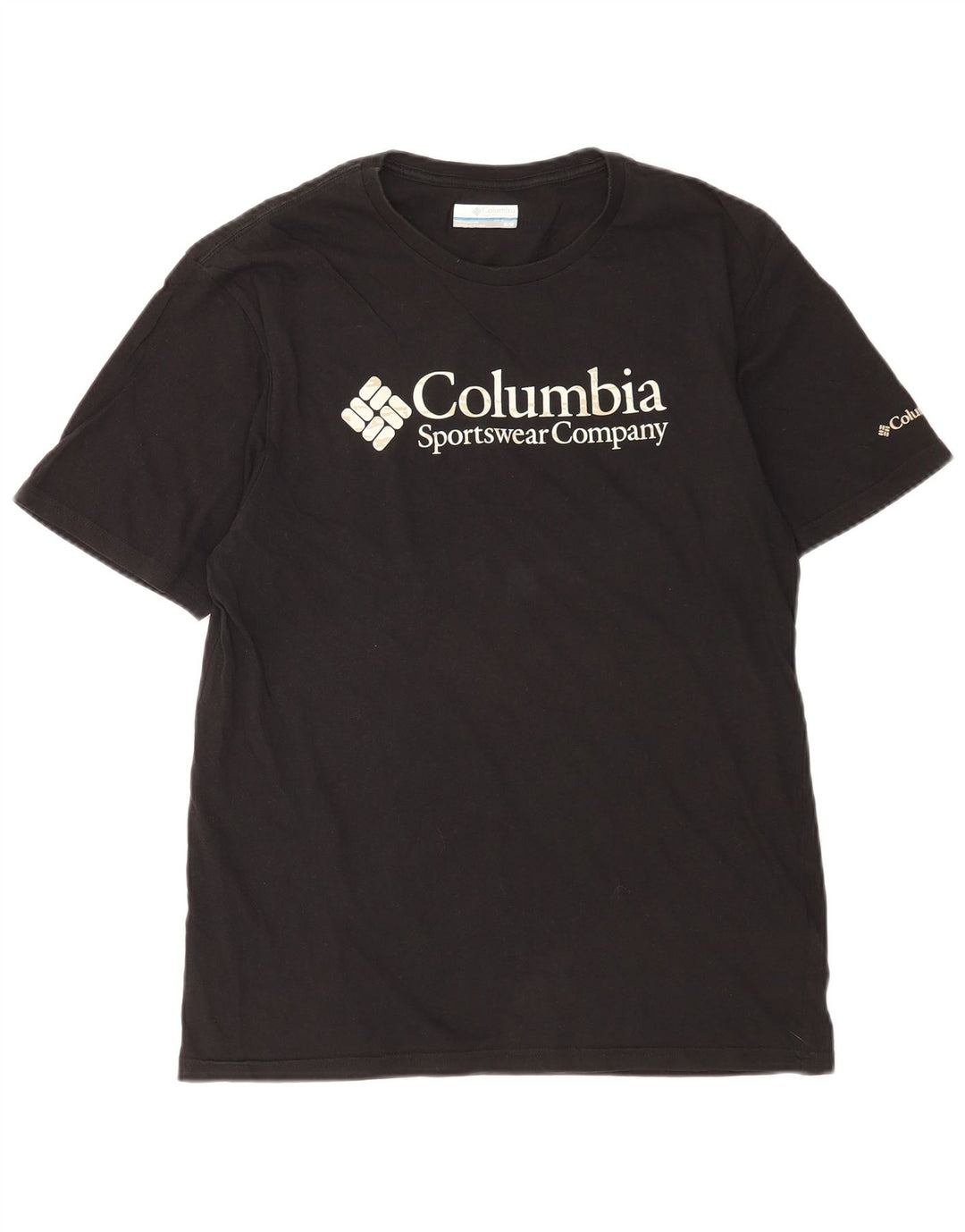 Columbia Herren T-Shirt Top Medium Schwarz Baumwolle