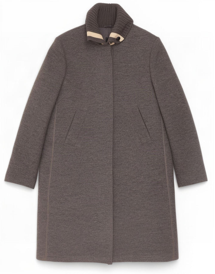 Fay Damenmantel UK 18 XL Graue Schurwolle