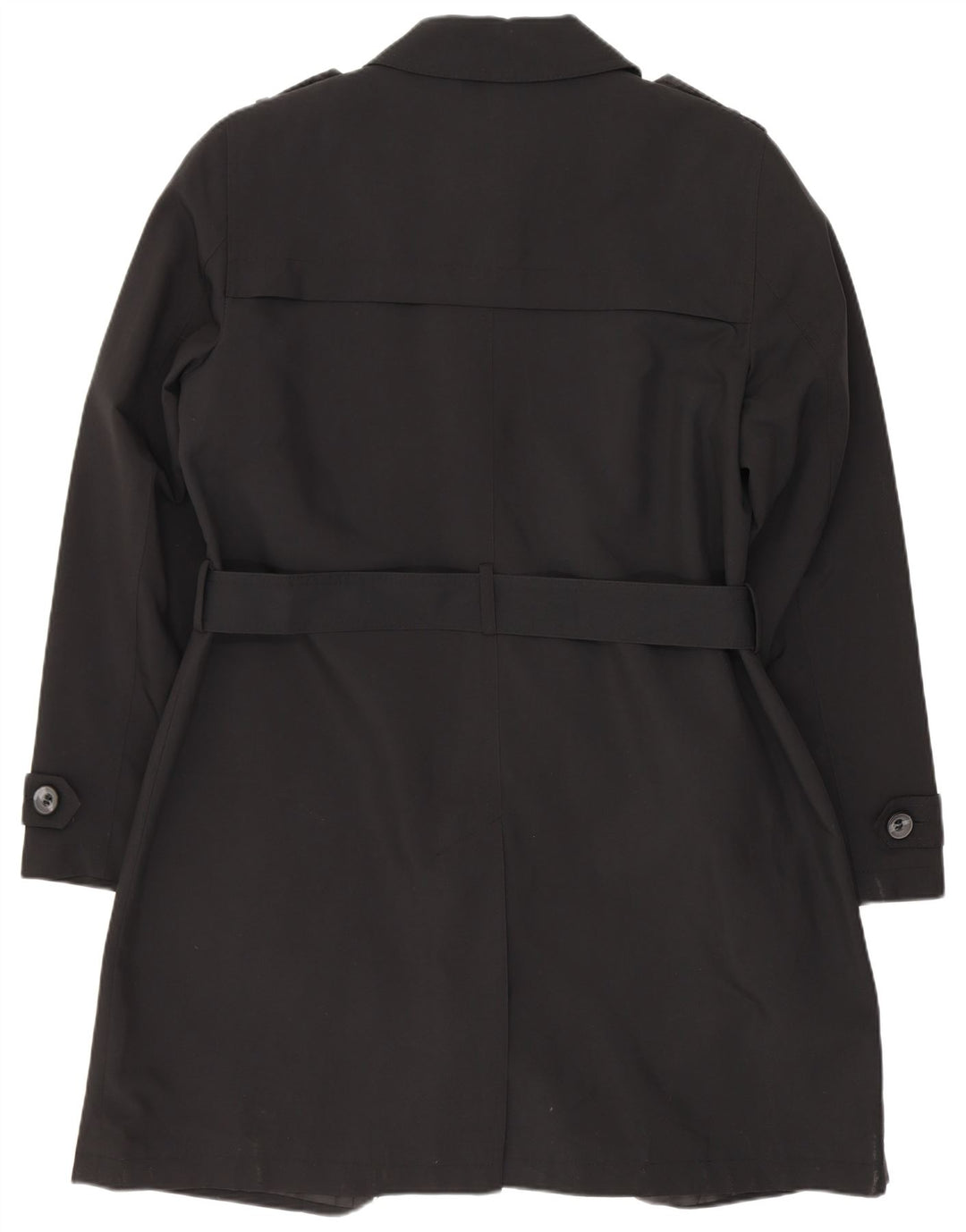 Marks & Spencer Damen Trenchcoat UK 16 Large Schwarz Polyester