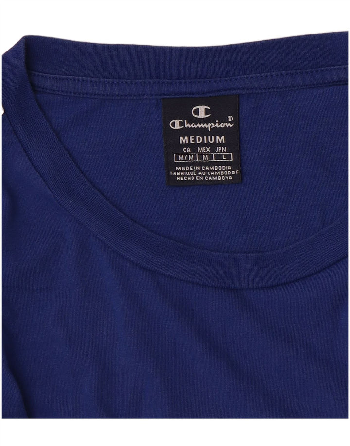 Champion Herren-T-Shirt mit Grafik, Mittelblau, Farbblock