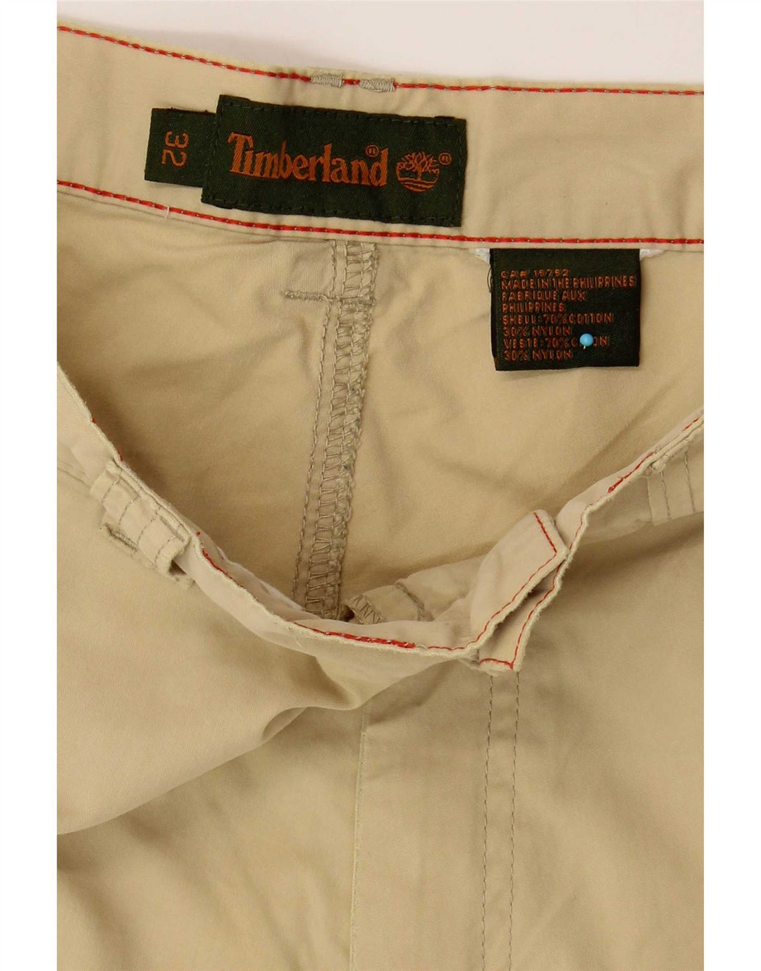 Timberland Herren Cargoshorts W32 Mittelbeige Baumwolle