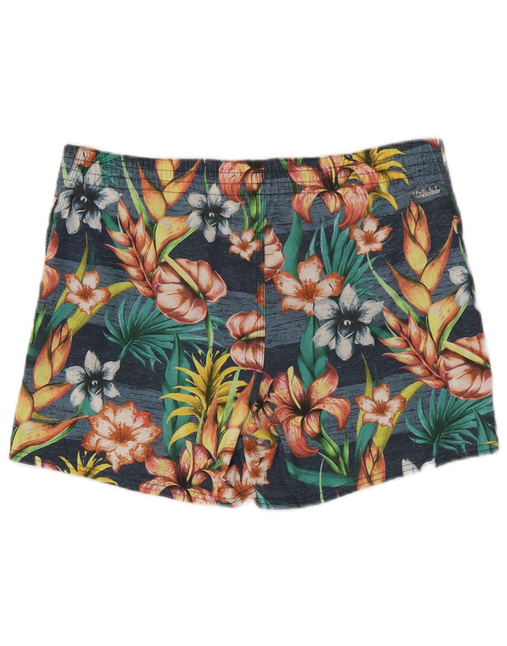 O'Neill Herren-Badeshorts, klein, blau, geblümt, Polyester