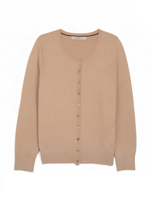 John Lewis Damen-Cardigan-Pullover UK 12 Mittelbeige Viskose