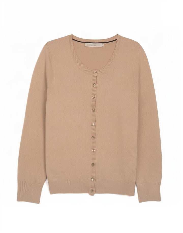 John Lewis Damen-Cardigan-Pullover UK 12 Mittelbeige Viskose