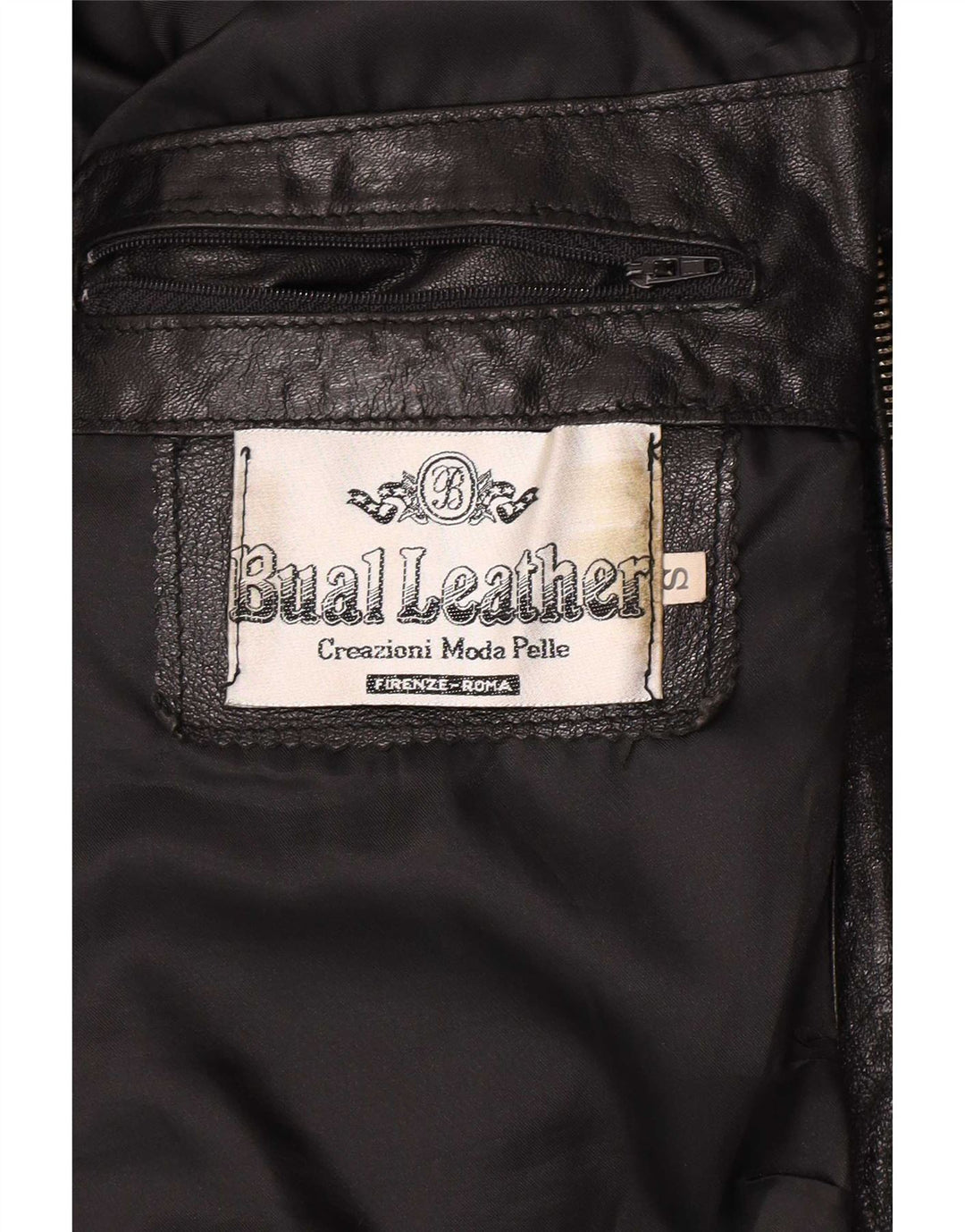Vintage Herren Lederjacke UK 36 Small Schwarz