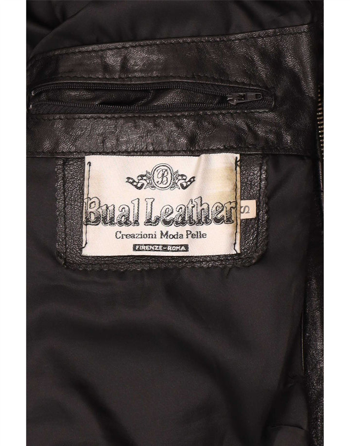 Vintage Herren Lederjacke UK 36 Small Schwarz