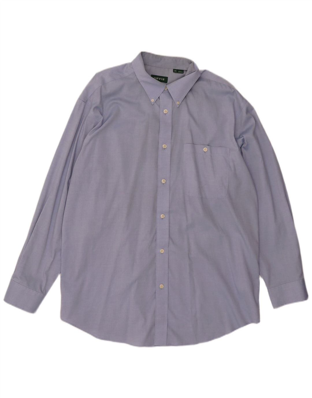Orvis Herrenhemd XL Blau Baumwolle