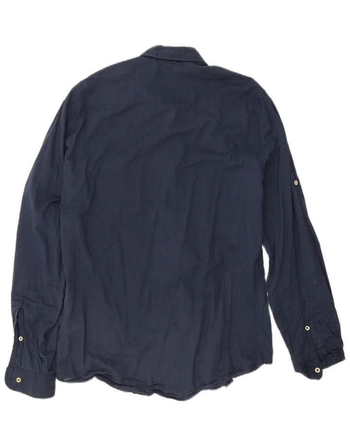 Zara Herren-Hemd mit entspannter Passform, Größe L, L70, Marineblau