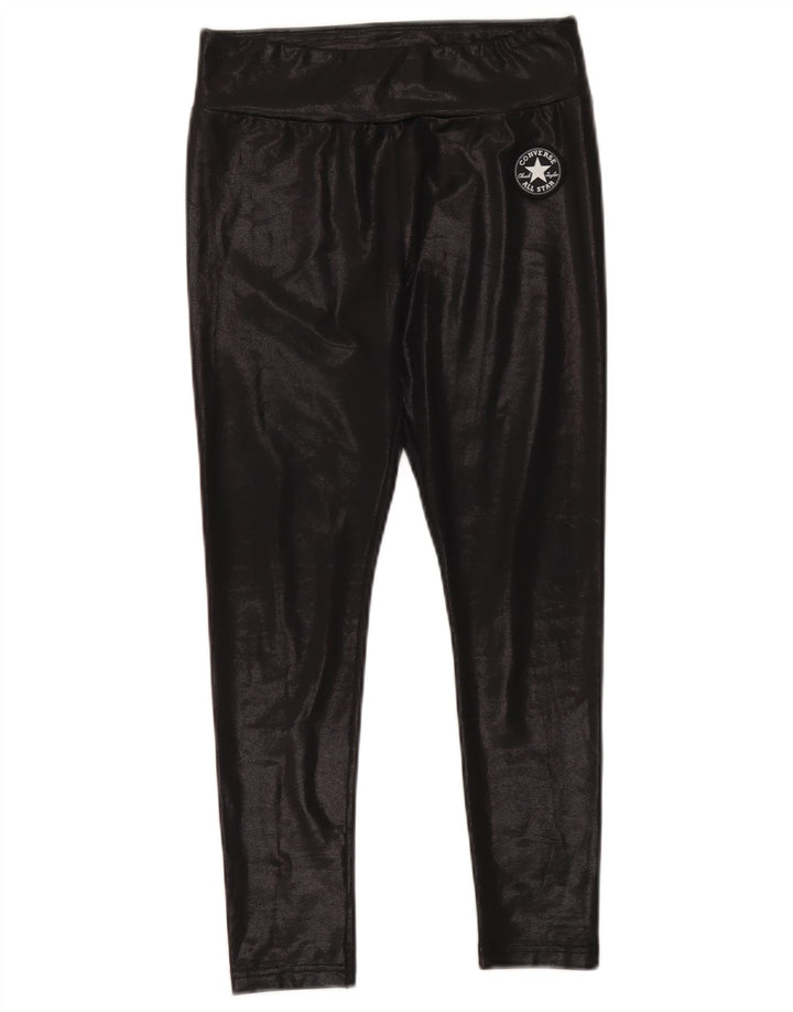 Converse Mädchen-Leggings, 12–13 Jahre, groß, schwarzes Polyester