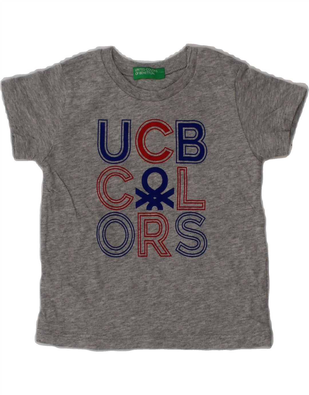 BENETTON Baby Boys Graphic T-Shirt Top 6-9 Months Grey Vintage Benetton and Second-Hand Benetton from Messina Hembry 