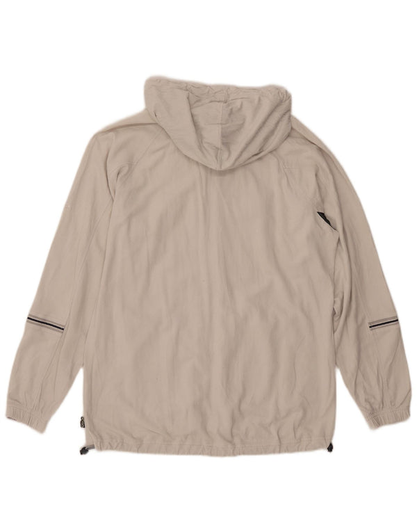 Asics Herren-Kapuzenpullover mit Reißverschluss, groß, gebrochenes Weiß, Acetat