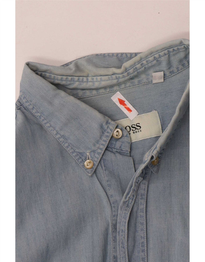 Hugo Boss Herrenhemd groß blau