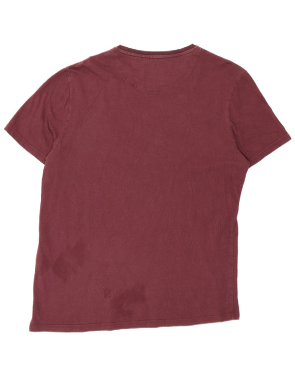 Lyle & Scott Herren T-Shirt Top XL Burgund Baumwolle