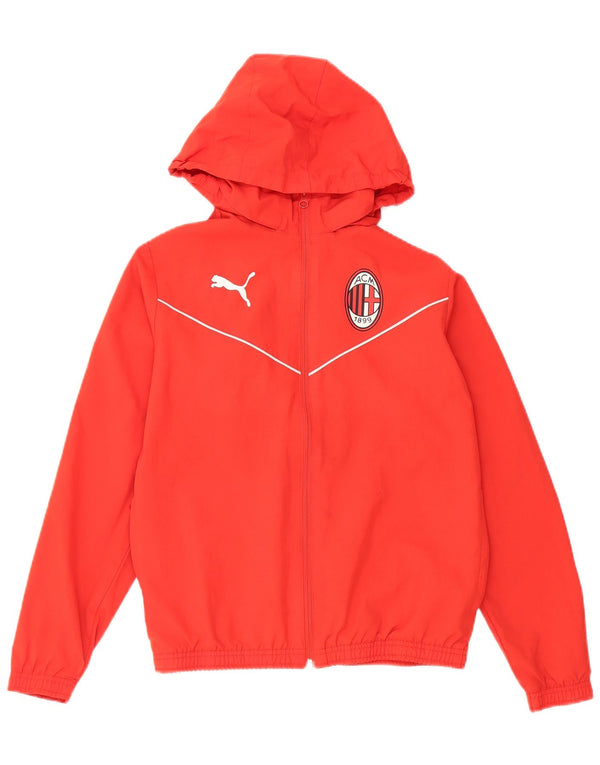 Puma Jungen AC Milan Kapuzen-Trainingsoberteil, Jacke, 13–14 Jahre, rotes Polyester