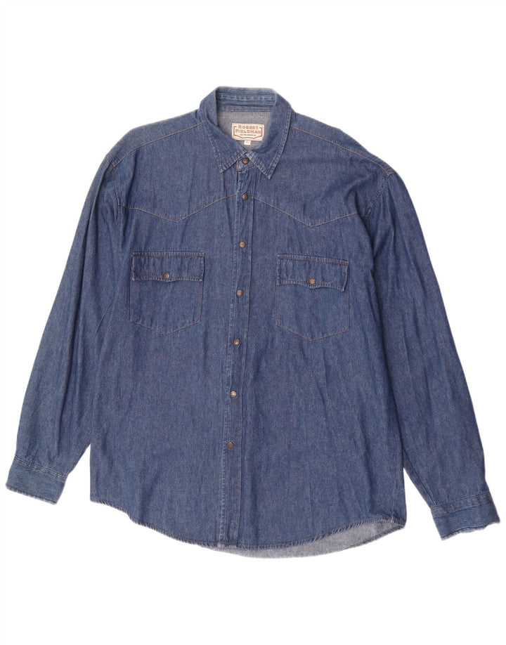 Vintage Herren Jeanshemd Große blaue Baumwolle