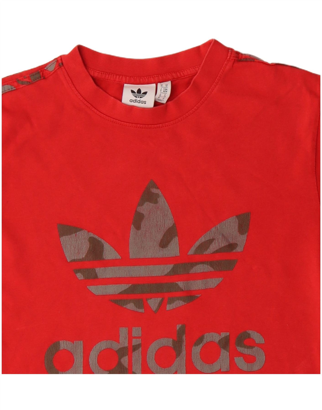 Adidas Herren Grafik-T-Shirt aus mittelroter Baumwolle