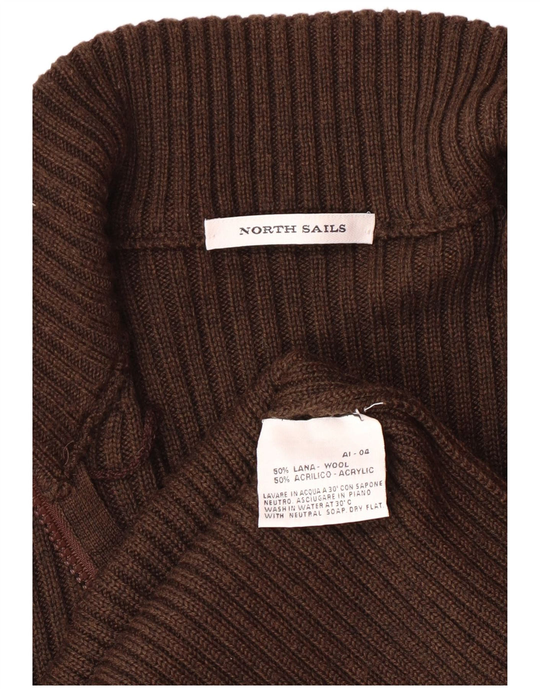 North Sails Herren-Cardigan mit Grafik, kleine braune Wolle