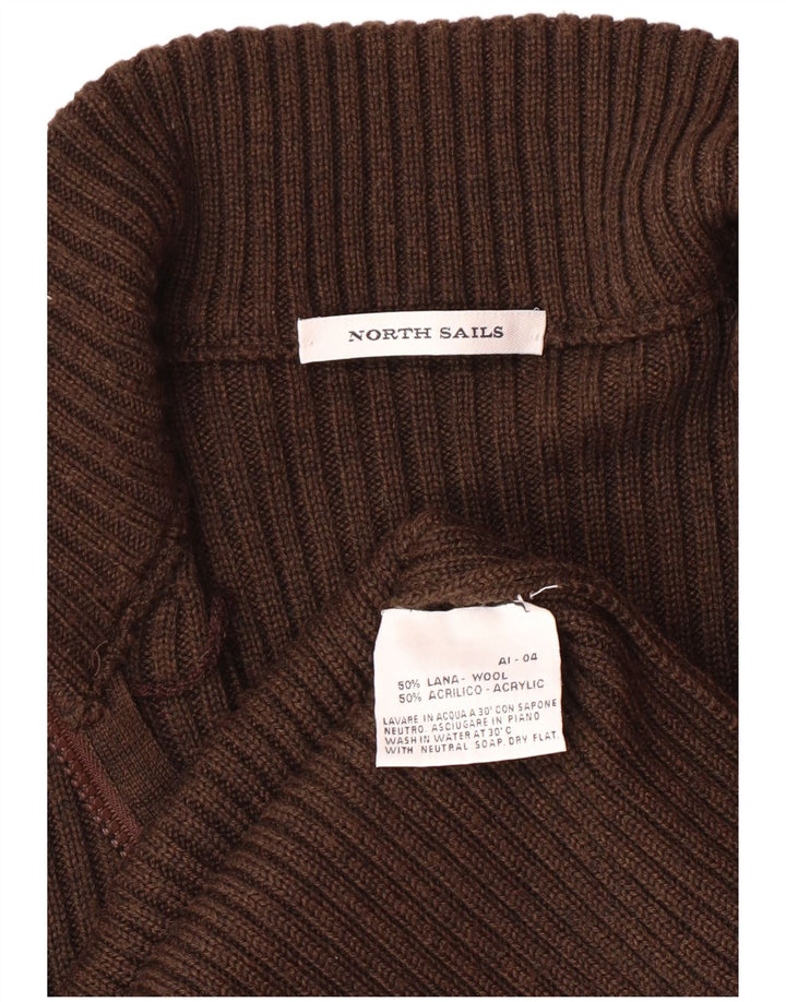 North Sails Herren-Cardigan mit Grafik, kleine braune Wolle