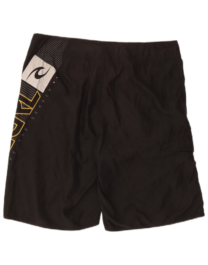 Rip Curl Herren-Badeshorts mit Grafik, groß, aus schwarzem Polyester