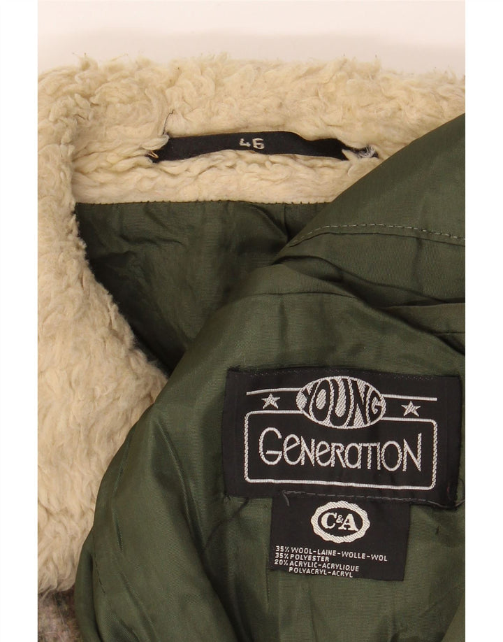 C&A Womens Bomber Jacket EU 46 XL Brown Striped Wool Vintage C&A and Second-Hand C&A from Messina Hembry 