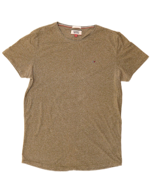 Tommy Hilfiger Herren Slim Fit T-Shirt Top Medium Khaki Baumwolle