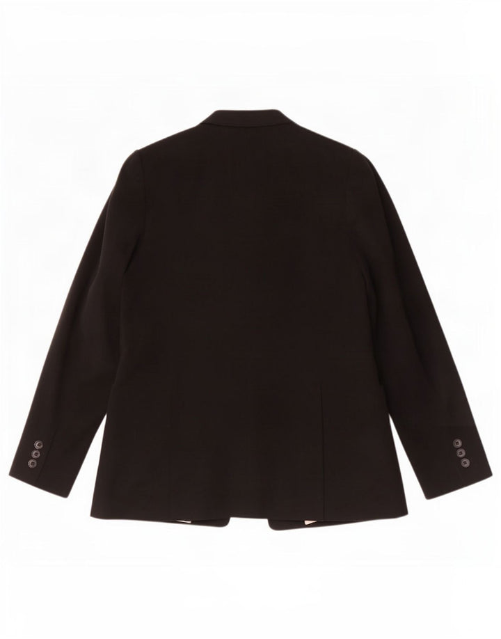 Marks & Spencer Damen-Blazer mit 1 Knopf, UK 12, Mittelschwarz, Polyester