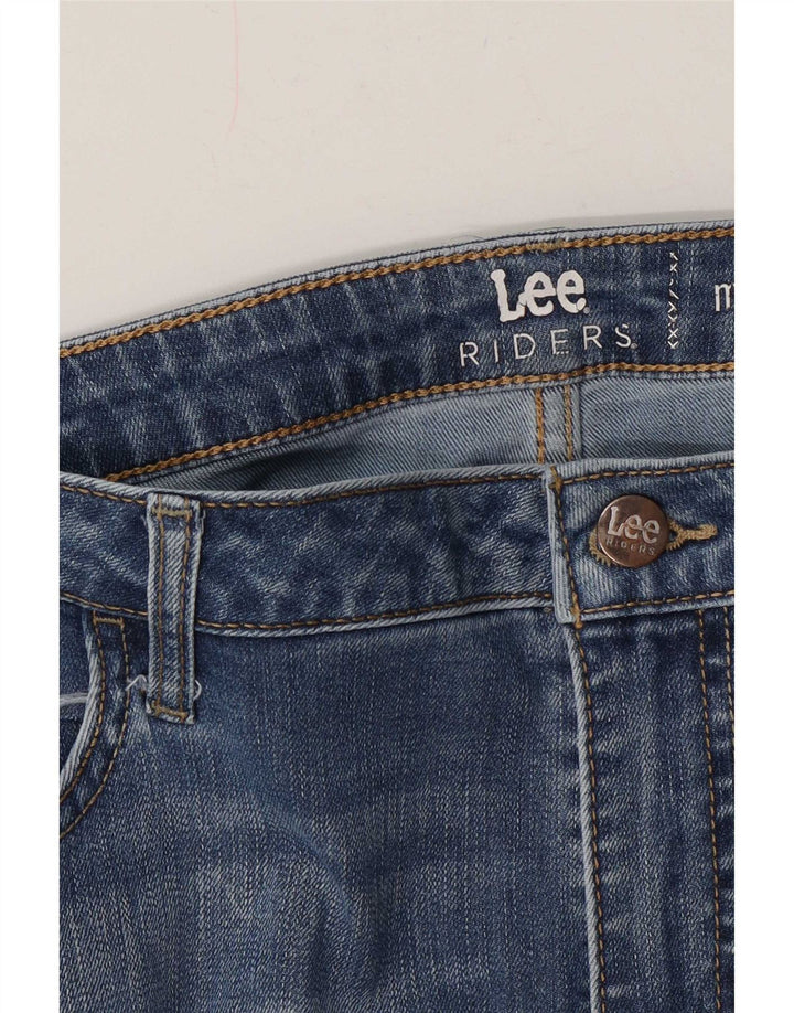 Lee Damen Raiders Mid Rise Capri Jeans W38 L23 Blau