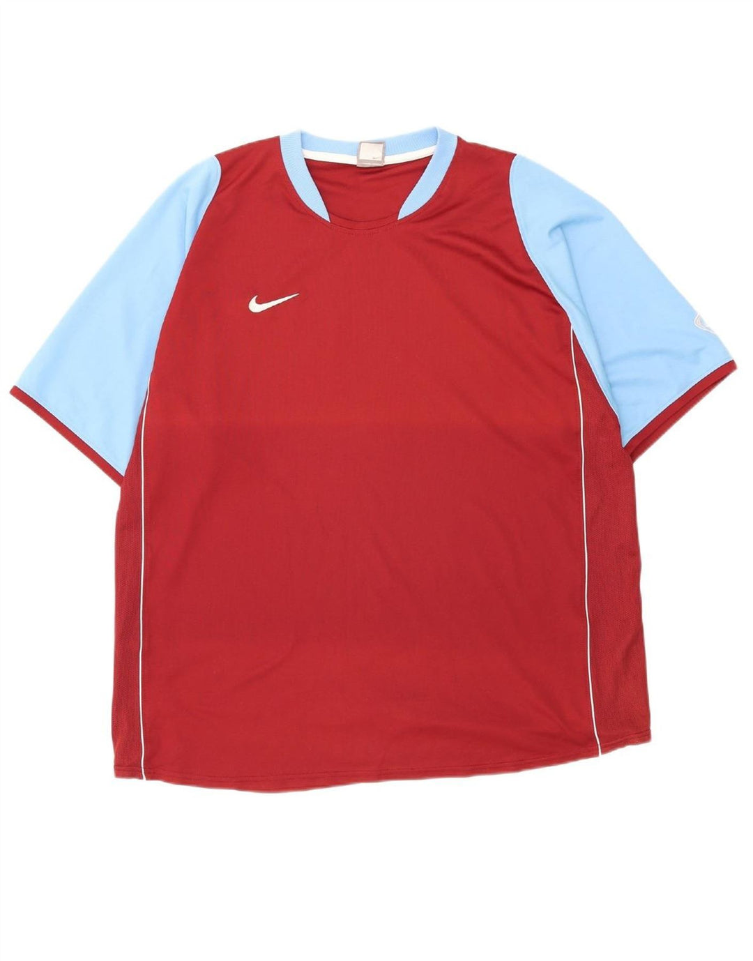 NIKE Mens T-Shirt Top UK 47/48 2XL Red Colourblock Polyester