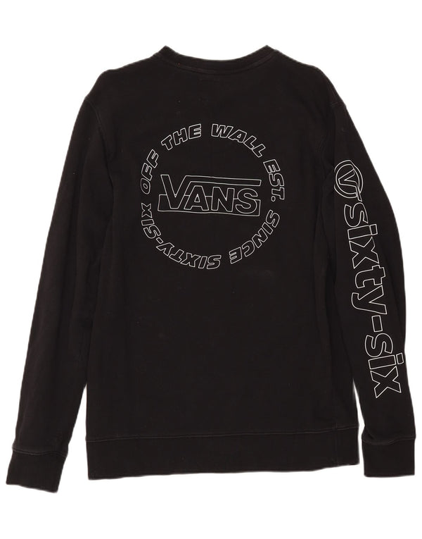 VANS Herren Grafik-Sweatshirt-Pullover aus mittelschwarzer Baumwolle