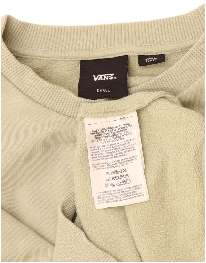 VANS Damen Sweatshirt Pullover UK 10 Small Beige Baumwolle