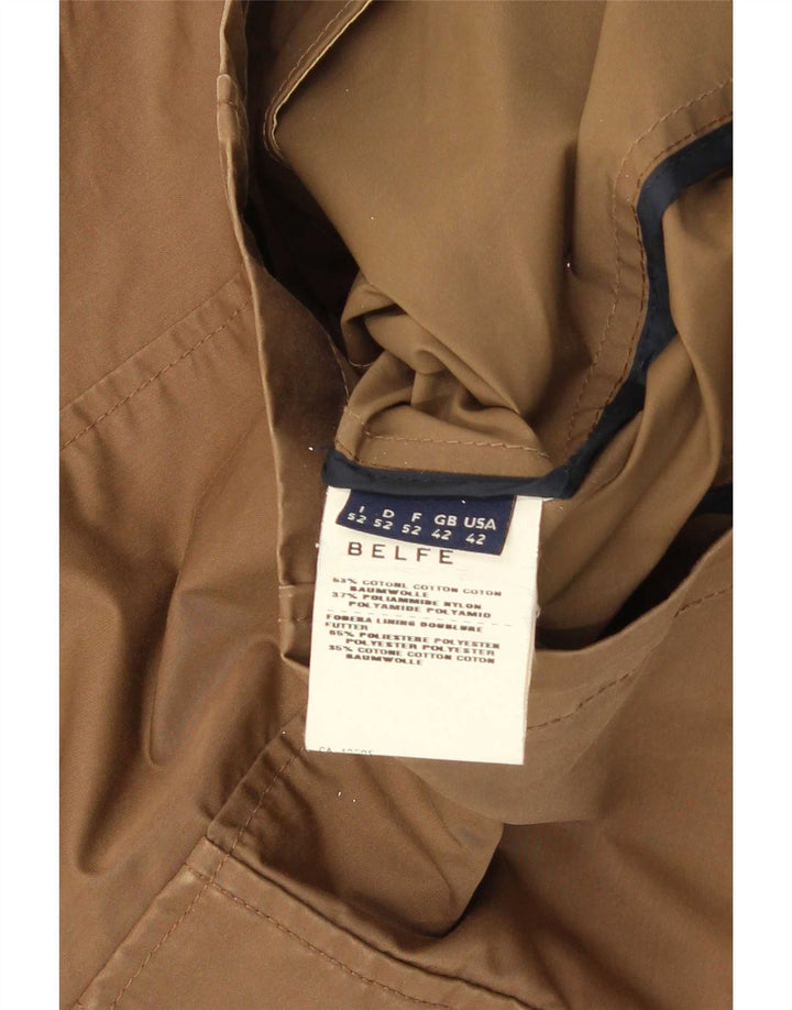 Belfe Herren-Utility-Jacke UK 42 XL Beige Baumwolle