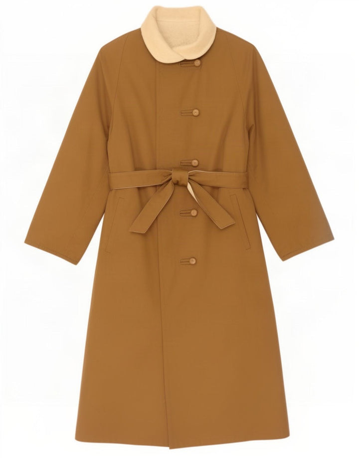 Vintage Damen Wendemantel IT 42 Mittelbeige Baumwolle