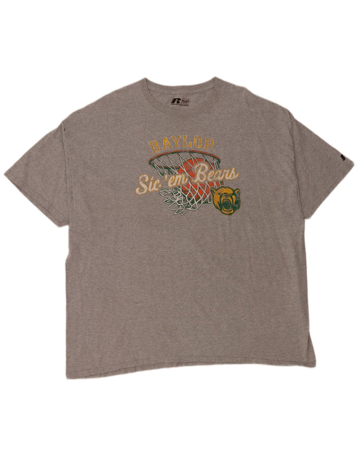 Russell Athletic Herren Baylor Bears Grafik T-Shirt Top 3XL Grau Baumwolle