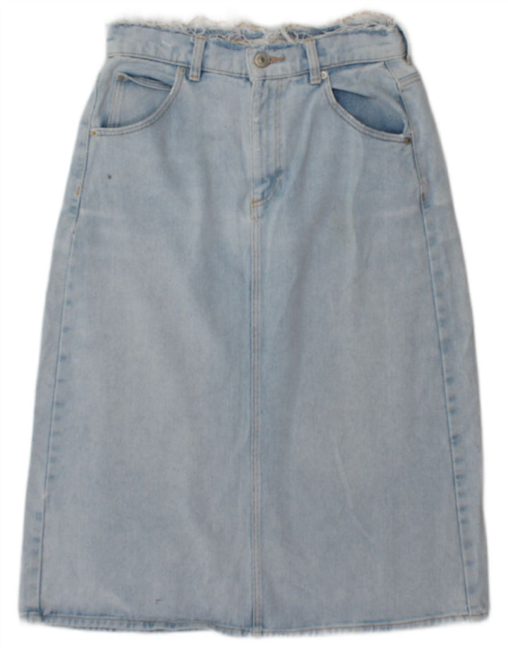 Zara Damen-Jeansrock mit hoher Taille, Größe S, W26, Blau