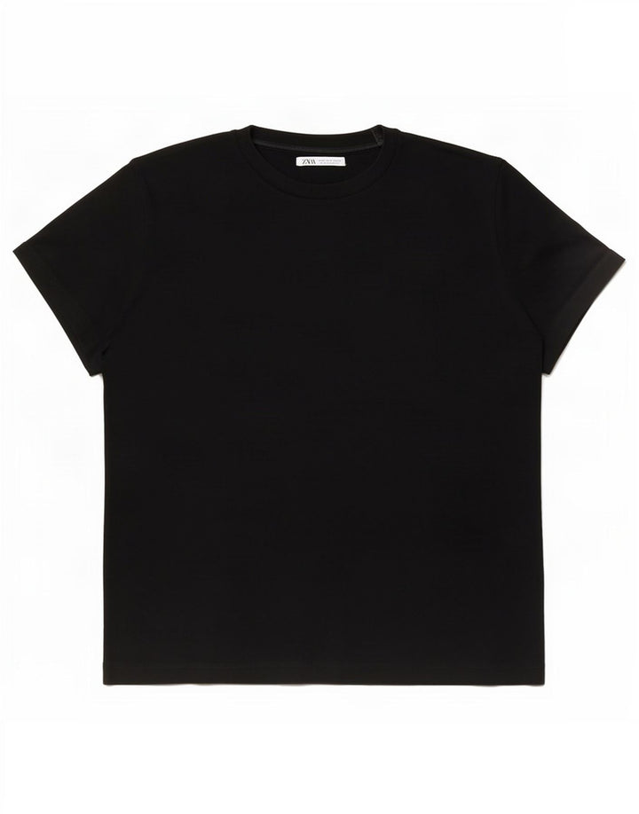 Zara Herren T-Shirt Top Small Schwarz