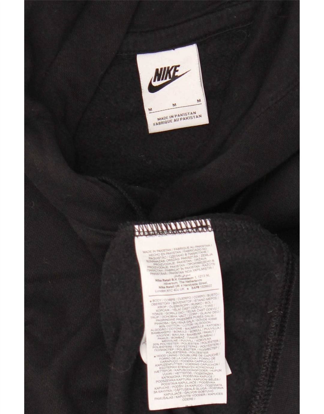 Nike Herren-Kapuzenpullover mit Grafik, mittelschwarz, Baumwolle